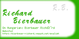 richard bierbauer business card